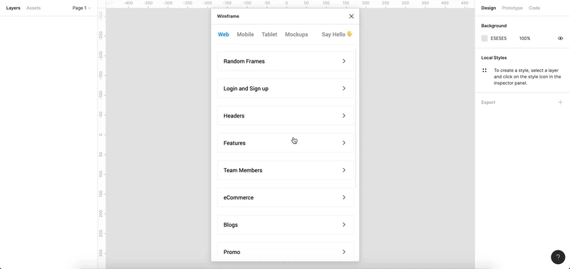 Wireframe for Figma Image