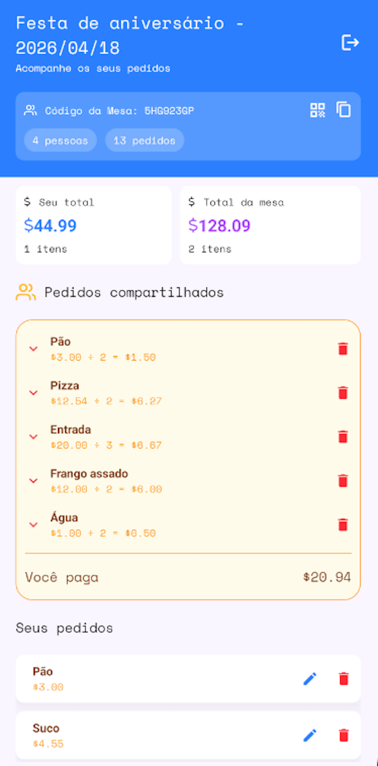 SplitDine screenshot 1