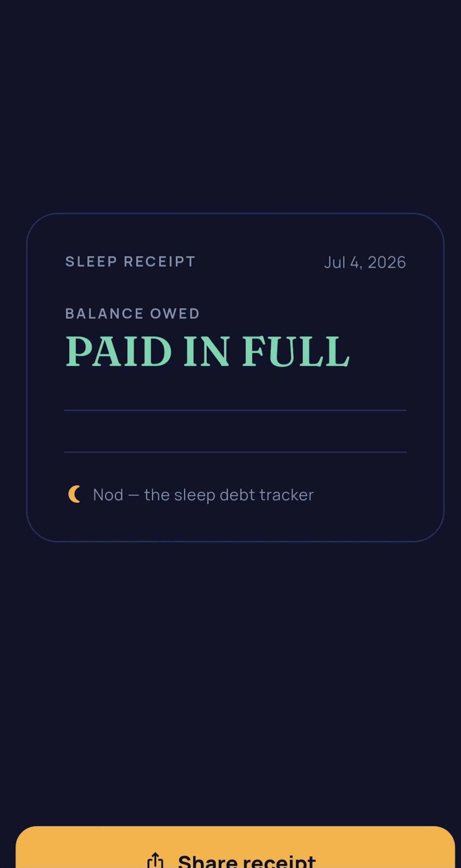 Nod: Sleep Debt Tracker screenshot 3