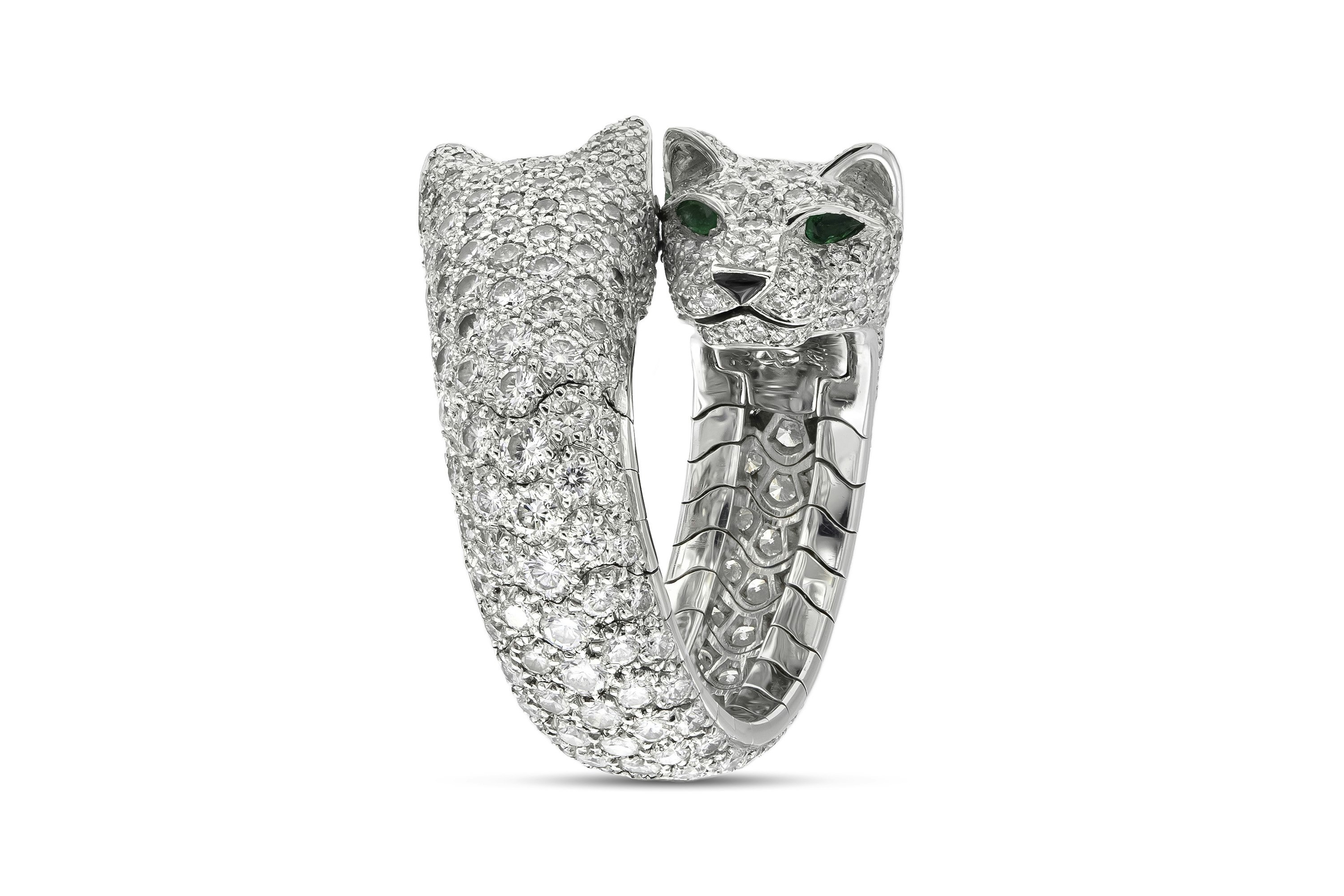 Anillo de pantera de doble cabeza de cartier