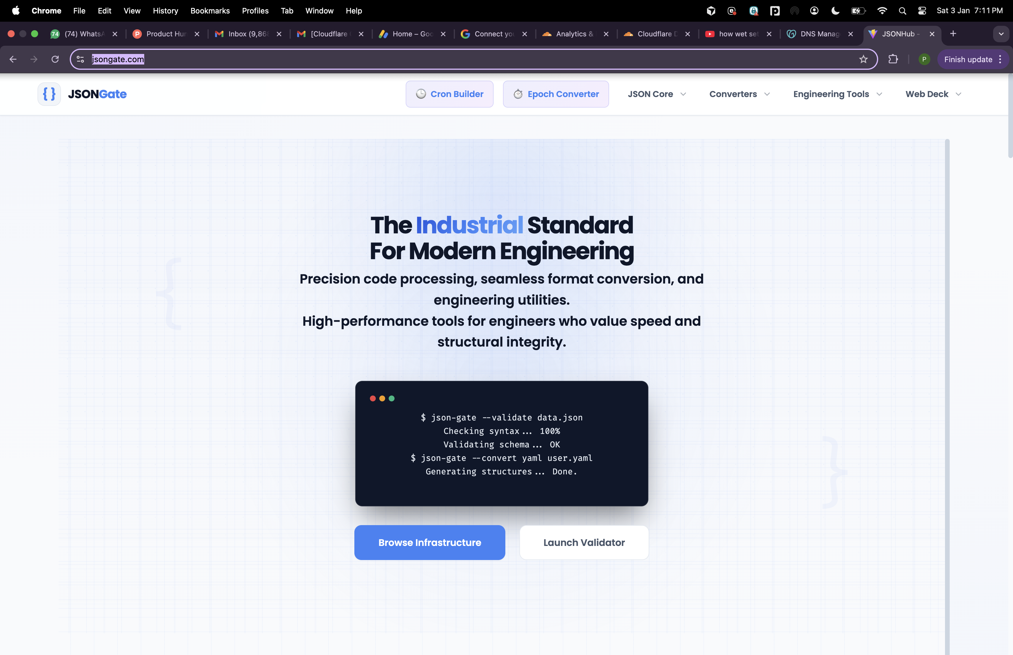 JSONGate - Main product screenshot demonstrating key features and user interface