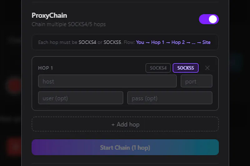 BlackSession Browser screenshot 4
