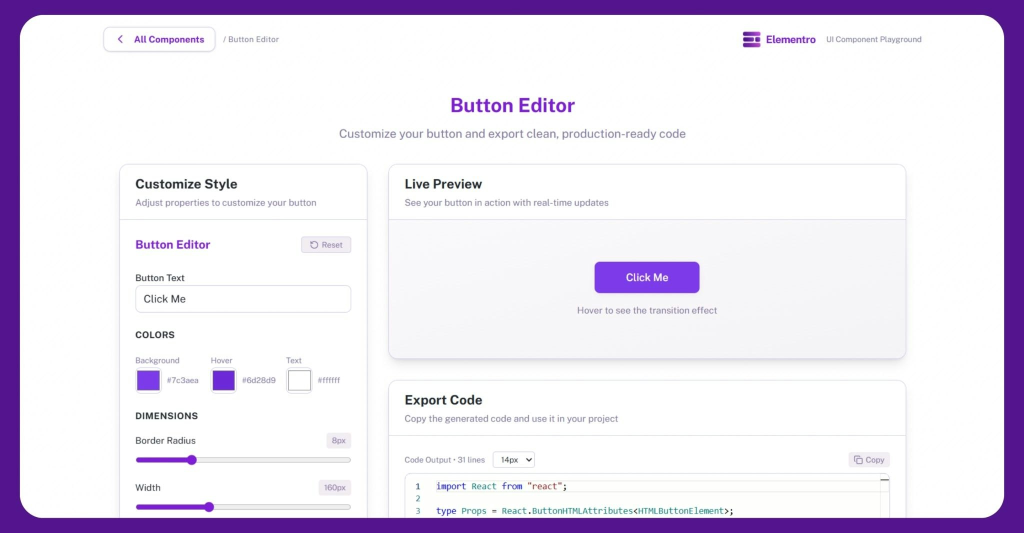 Elementro - Screenshot 4 showing product features and functionality