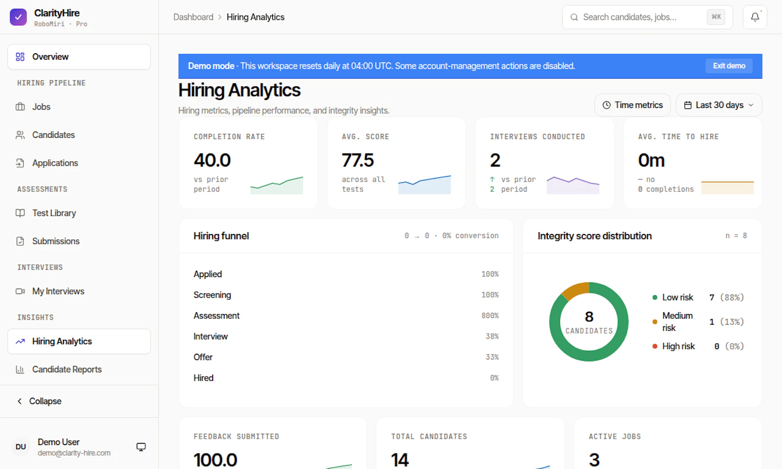 ClarityHire screenshot 2