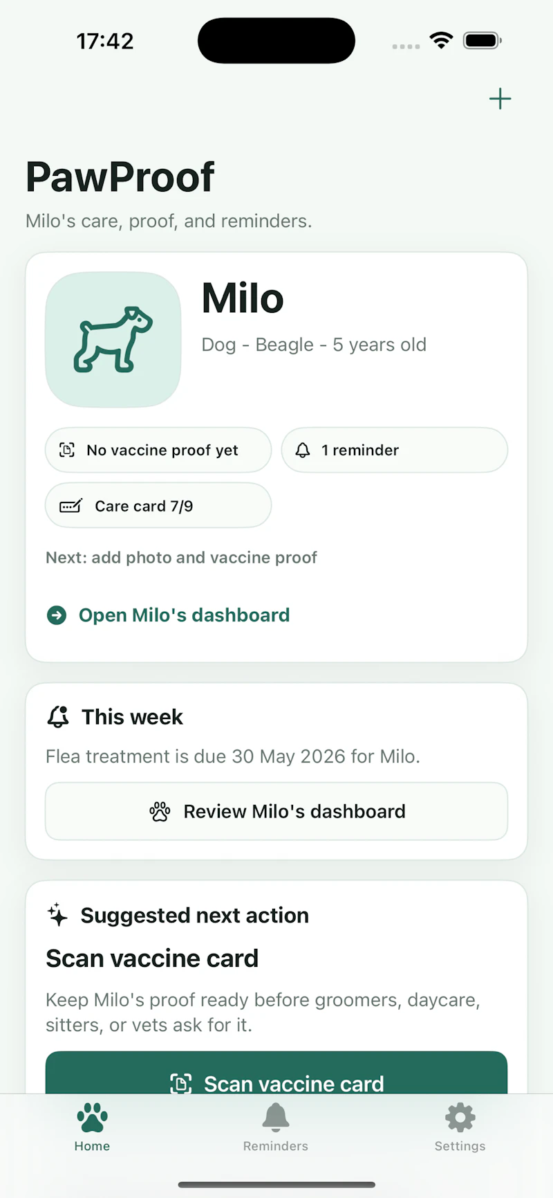 PawProof - Pet Records screenshot 1