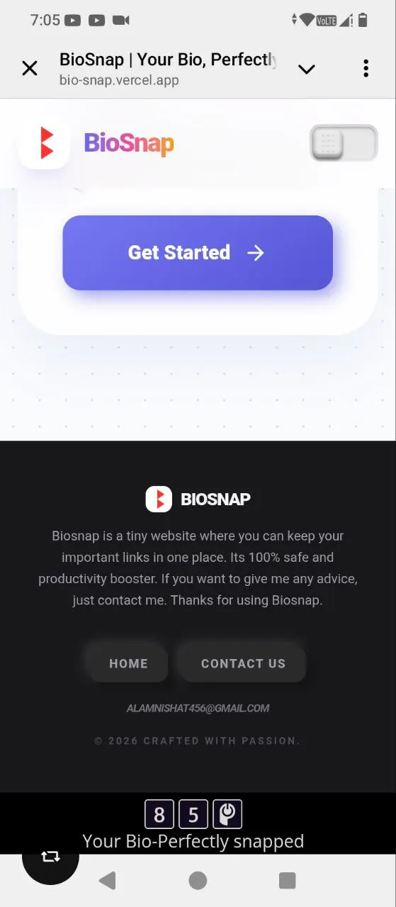 BioSnap product banner