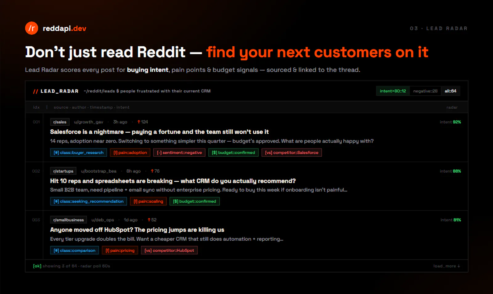 Reddapi.dev Reddit Search API screenshot 5