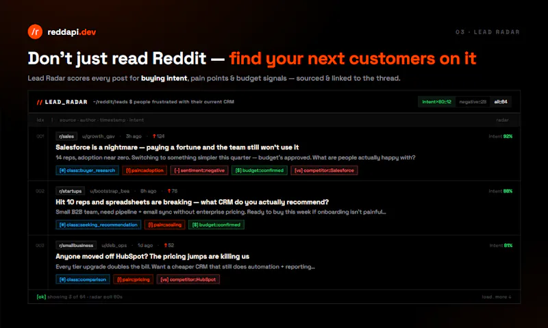 Reddapi.dev Reddit Search API screenshot 5