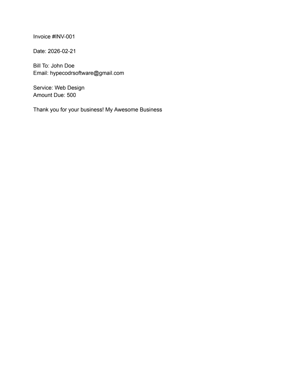 Auto-Invoice Generator for Google Sheets gallery image