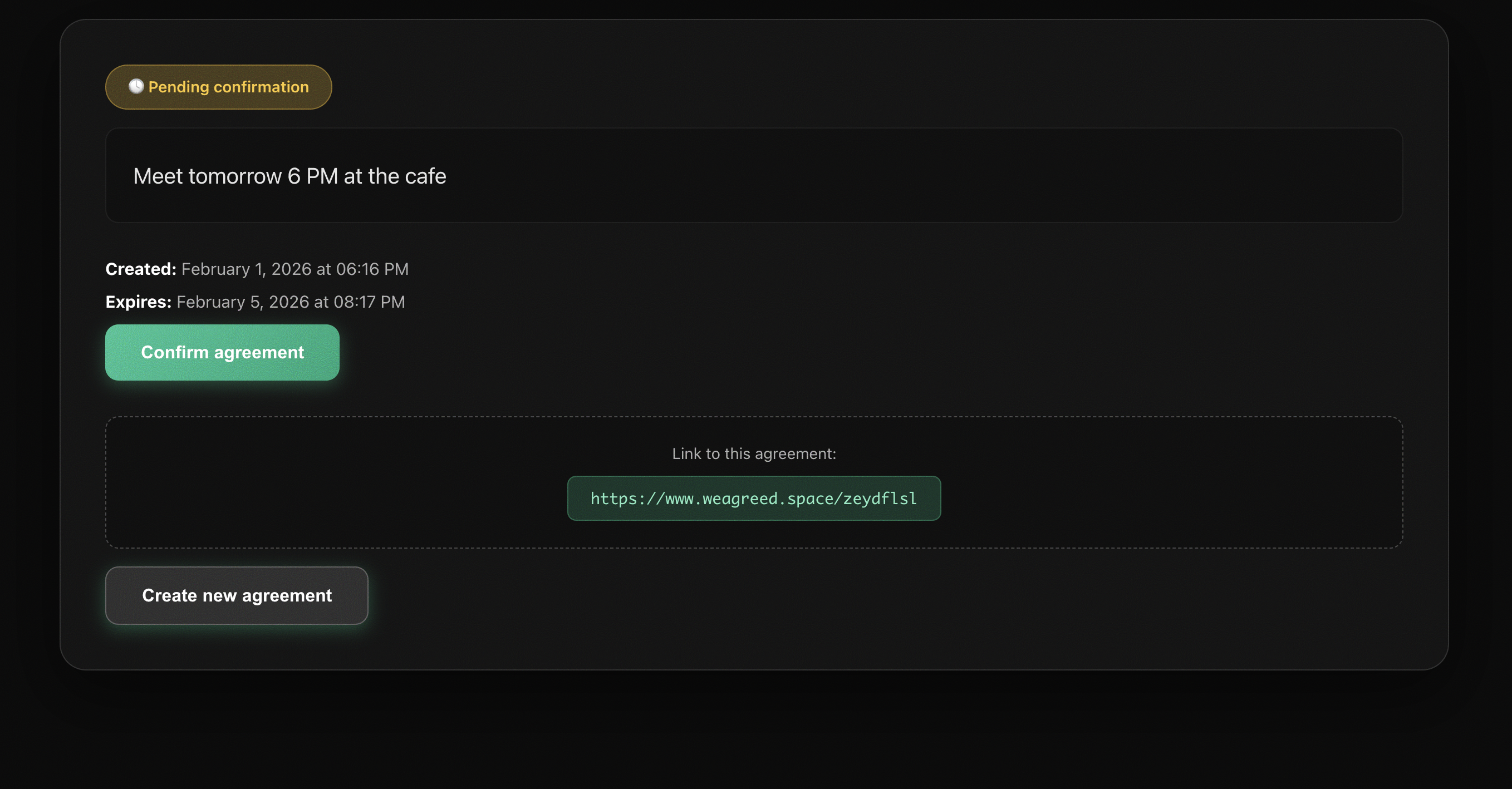 WeAgreed - Screenshot 3 showing product features and functionality