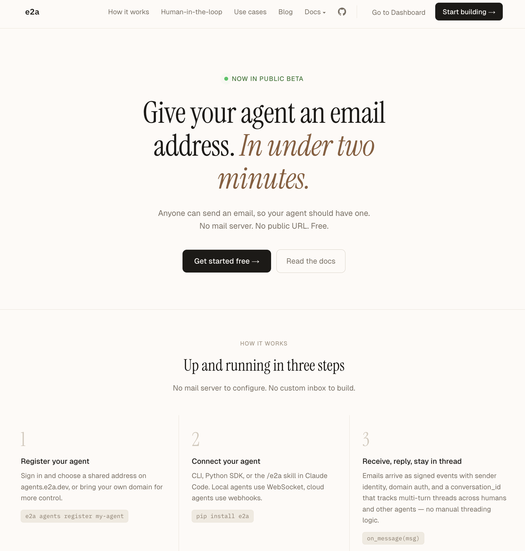 e2a – open-source email API for agents  gallery image