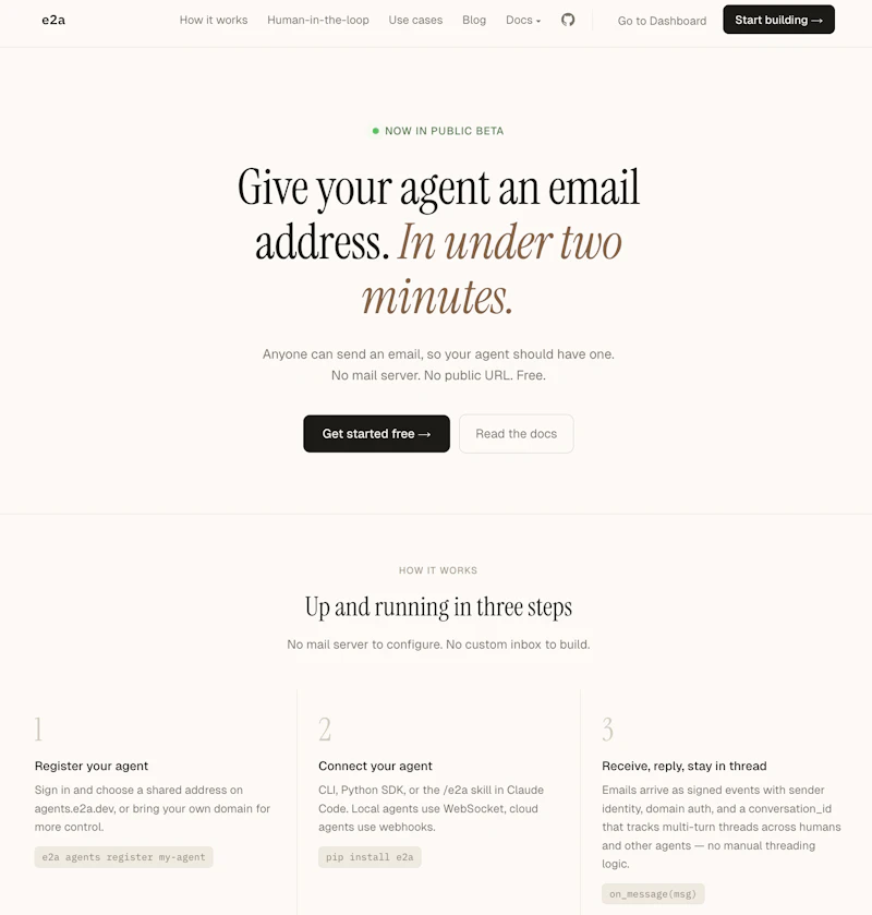e2a – open-source email API for agents  screenshot 2
