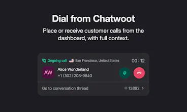 Voice Calls in Chatwoot gallery image