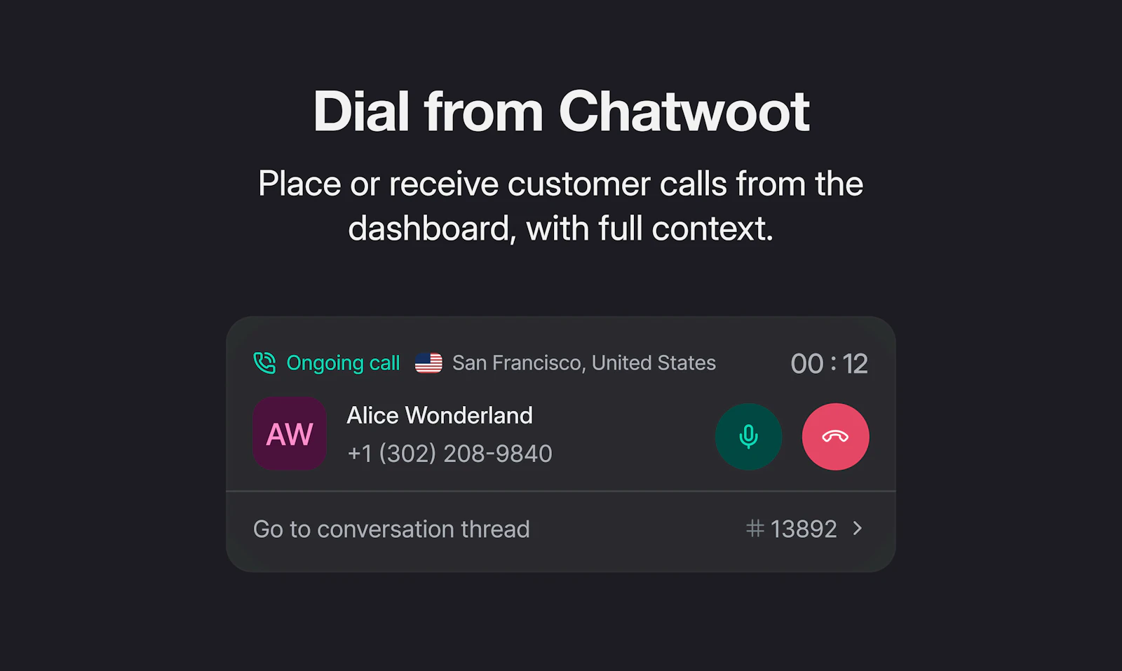 Voice Calls in Chatwoot screenshot 4