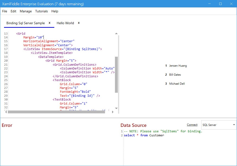 Kamlfiddle - Een krachtige maar lichte XAML -editor voor WPF. media 3