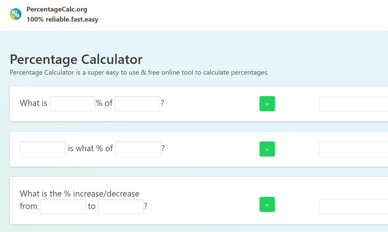 Percentage Calculator gallery image