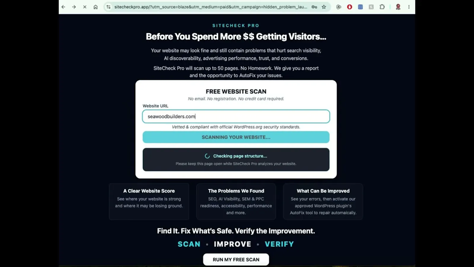 SiteCheck Pro screenshot 1 (video preview)