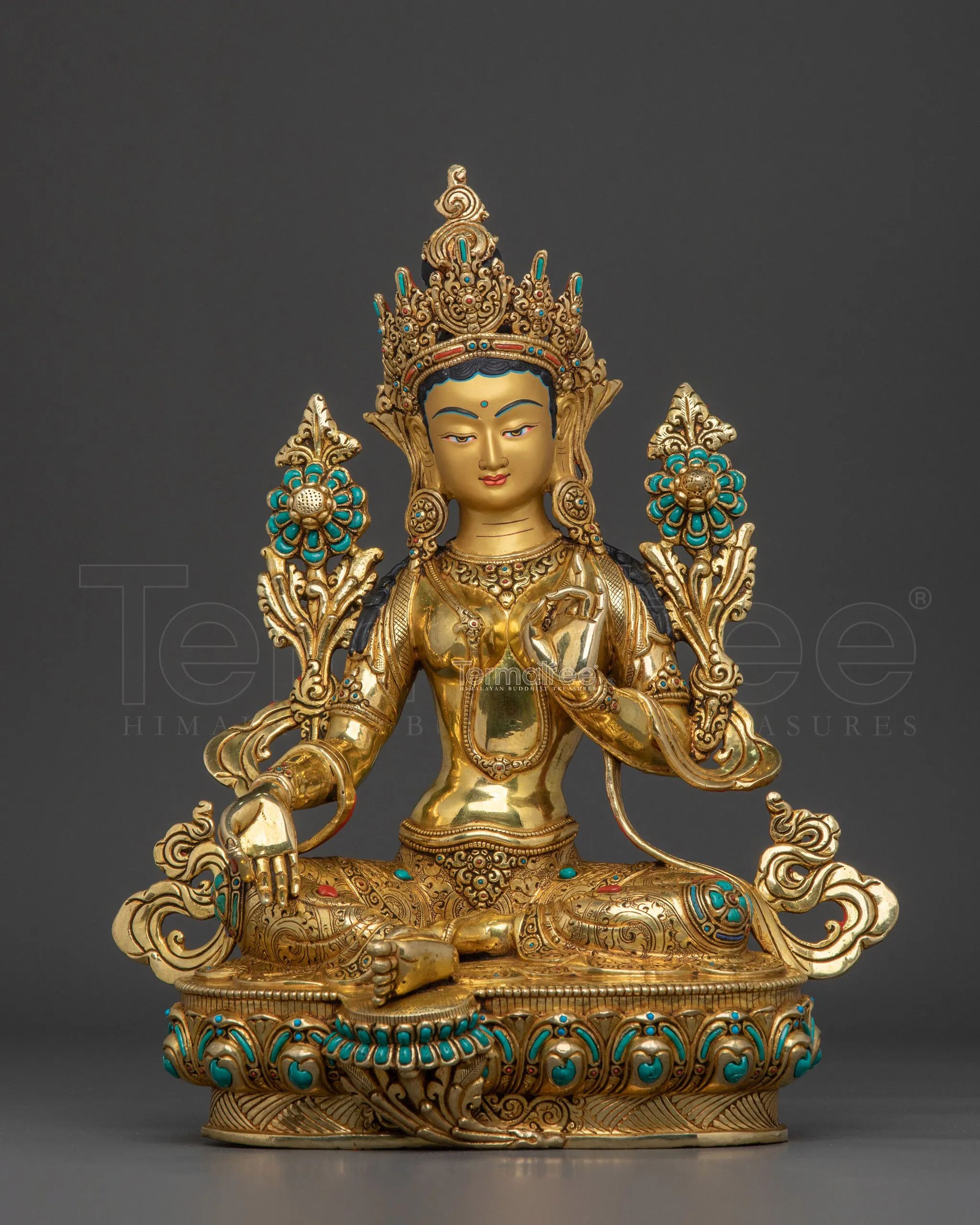 Green Tara Tibetan Buddhist Statue