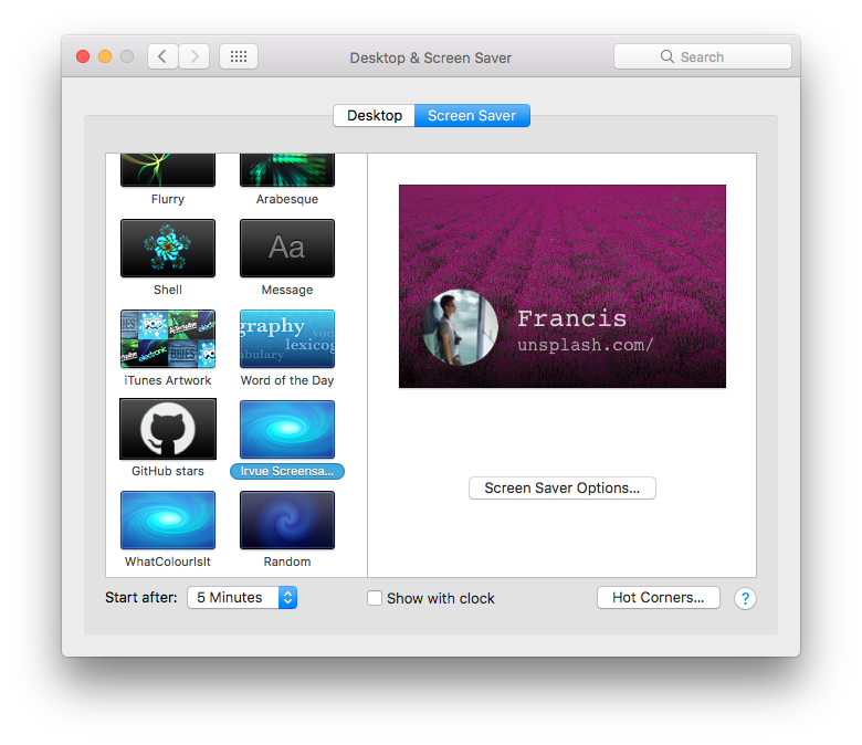 Irvue Screensaver gallery image