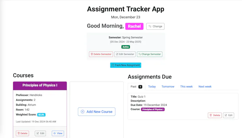 AssignmentTrackerApp gallery image