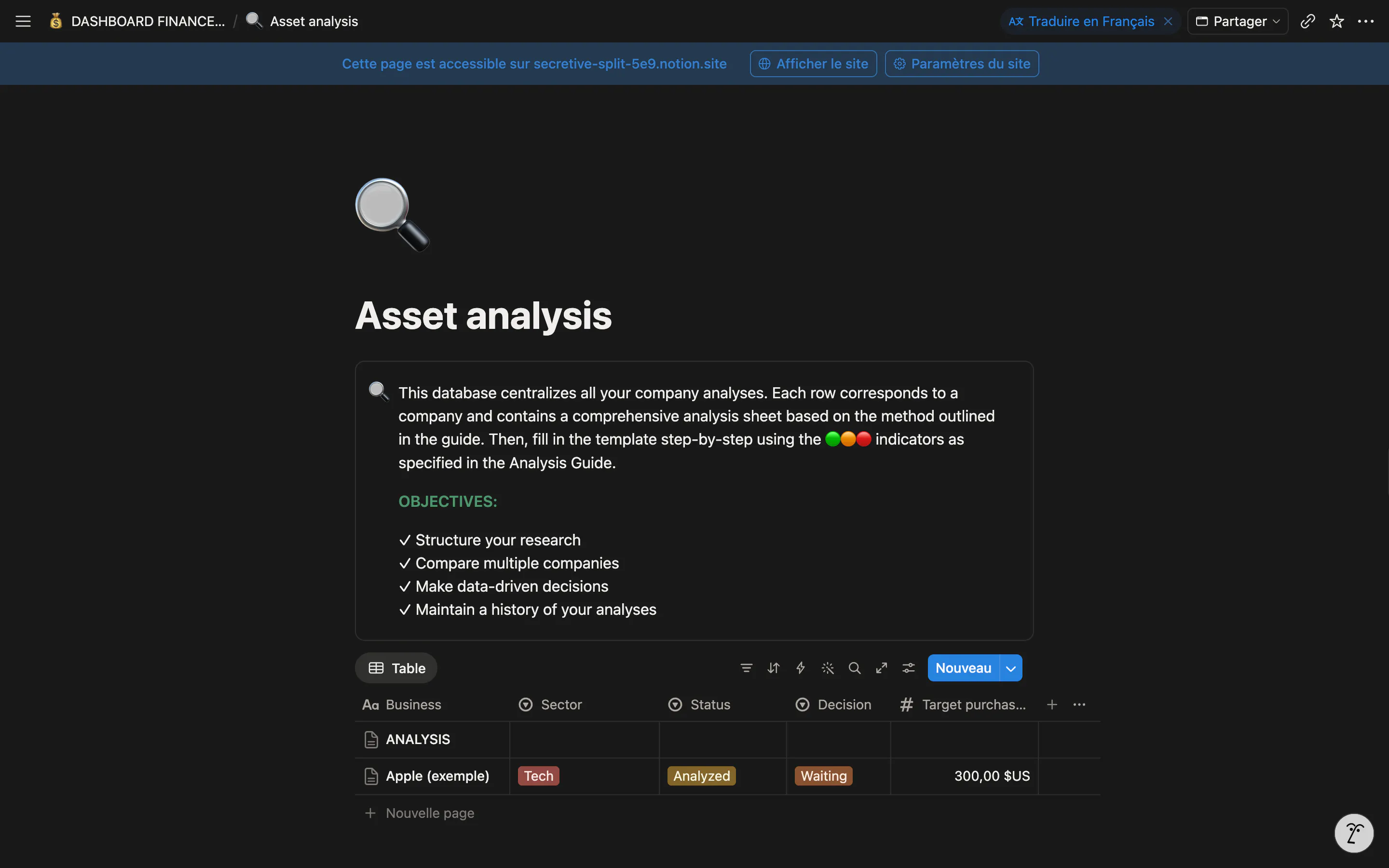 Investment Dashboard gallery image