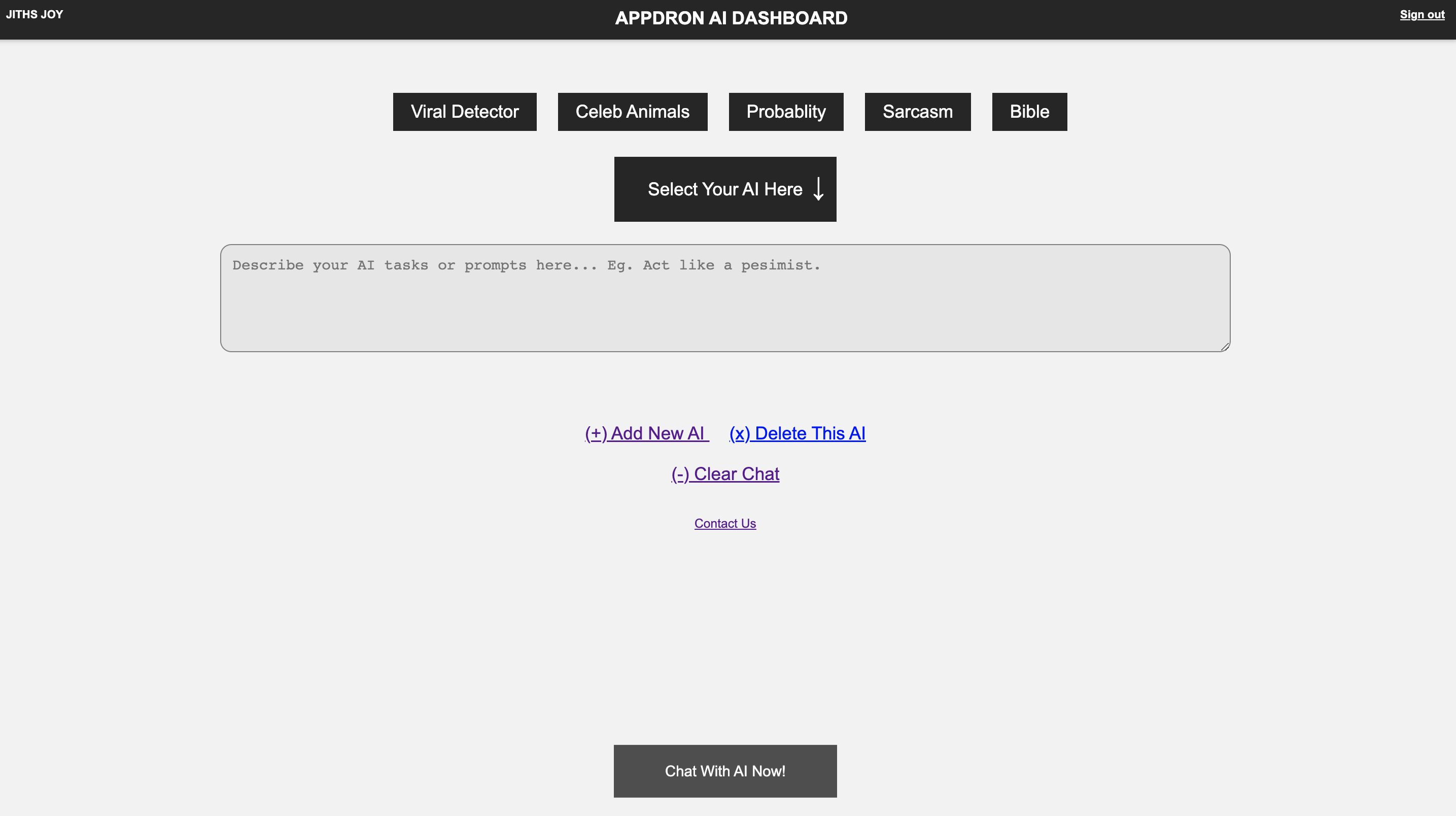 Appdron ChatGPT Dashboard