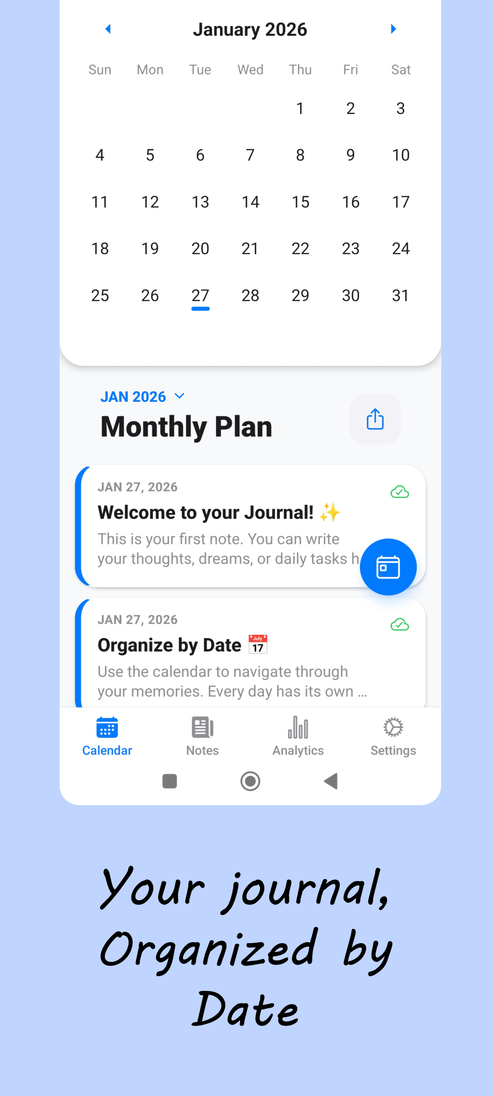 Calendar Notes: Daily Journal gallery image