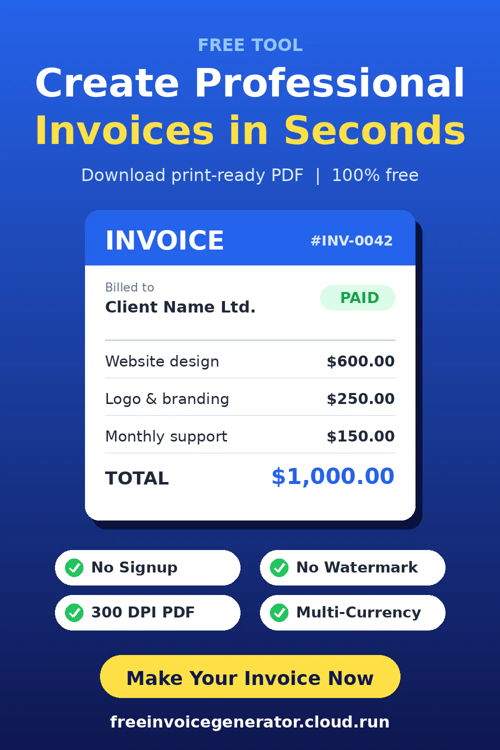 Free Invoice Generator
