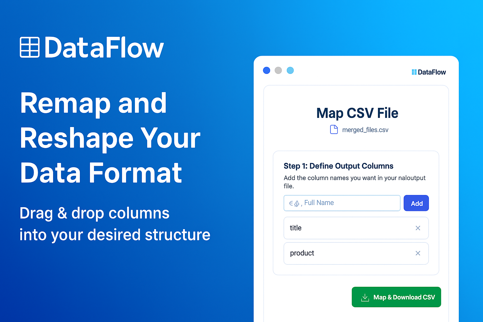 DataFlow CSV Editor - Screenshot 4 showing product features and functionality