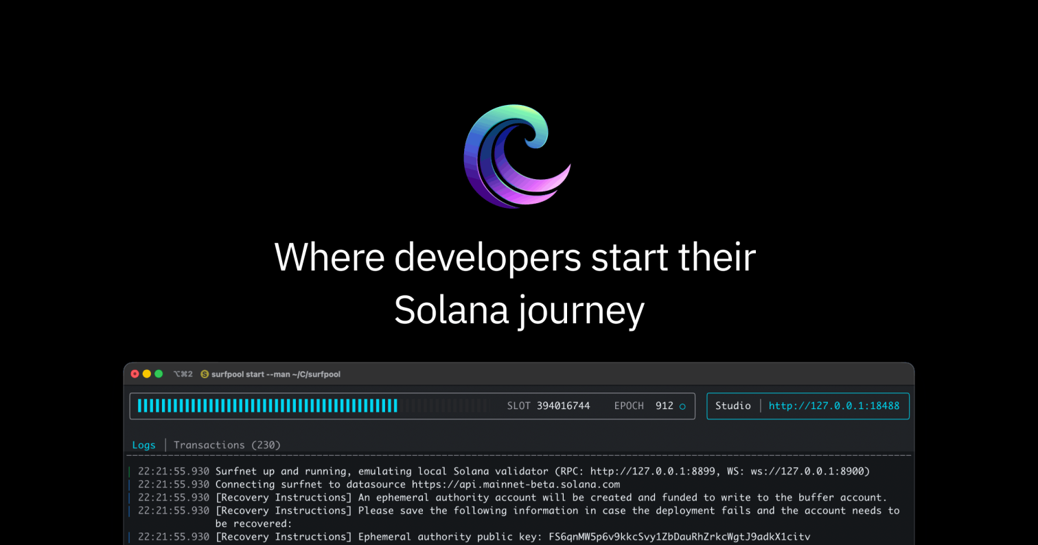 Surfpool - Main product screenshot demonstrating key features and user interface