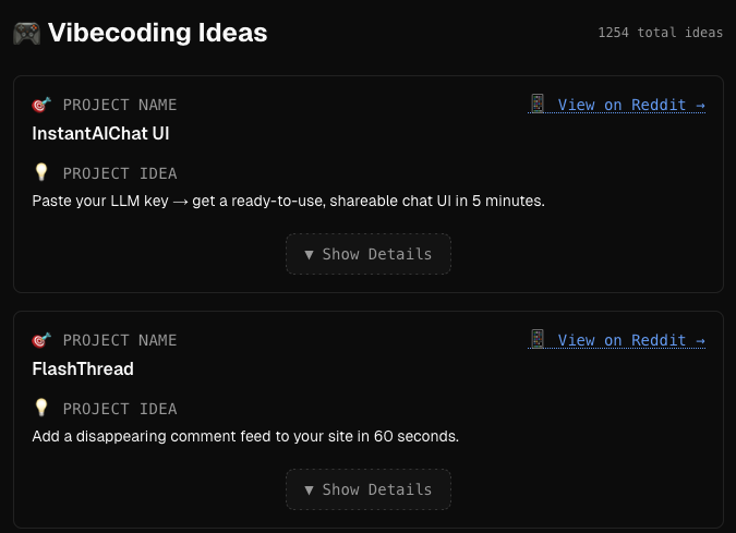 Vibecoding Ideas media 2