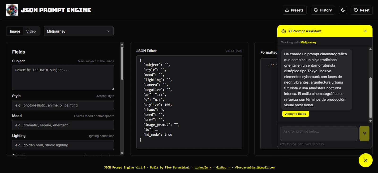 JSON Prompt Engine screenshot 3