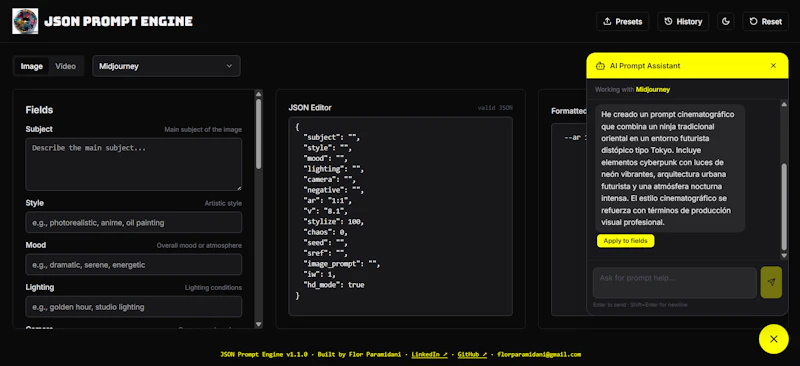 JSON Prompt Engine screenshot 3