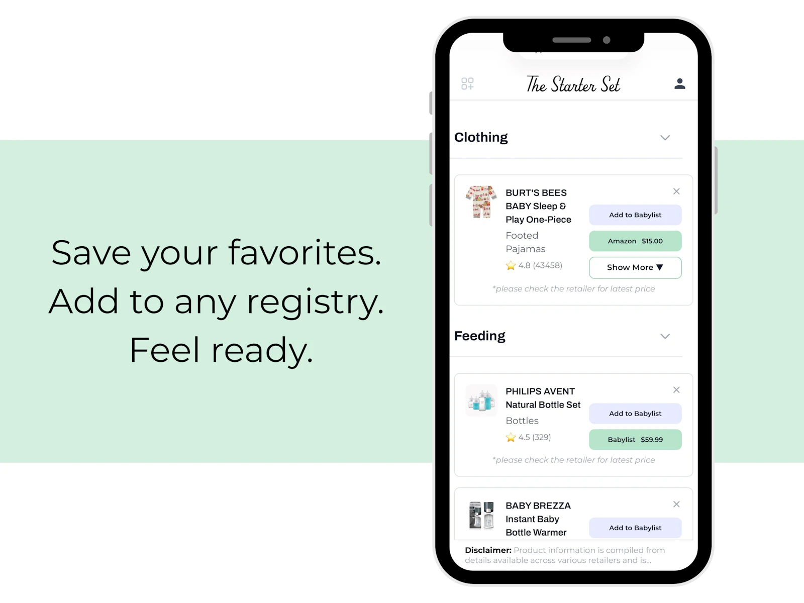 The Starter Set | AI Baby Registry Help screenshot 9