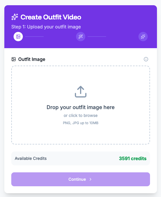 OutfitVideo - Screenshot 2 showing product features and functionality