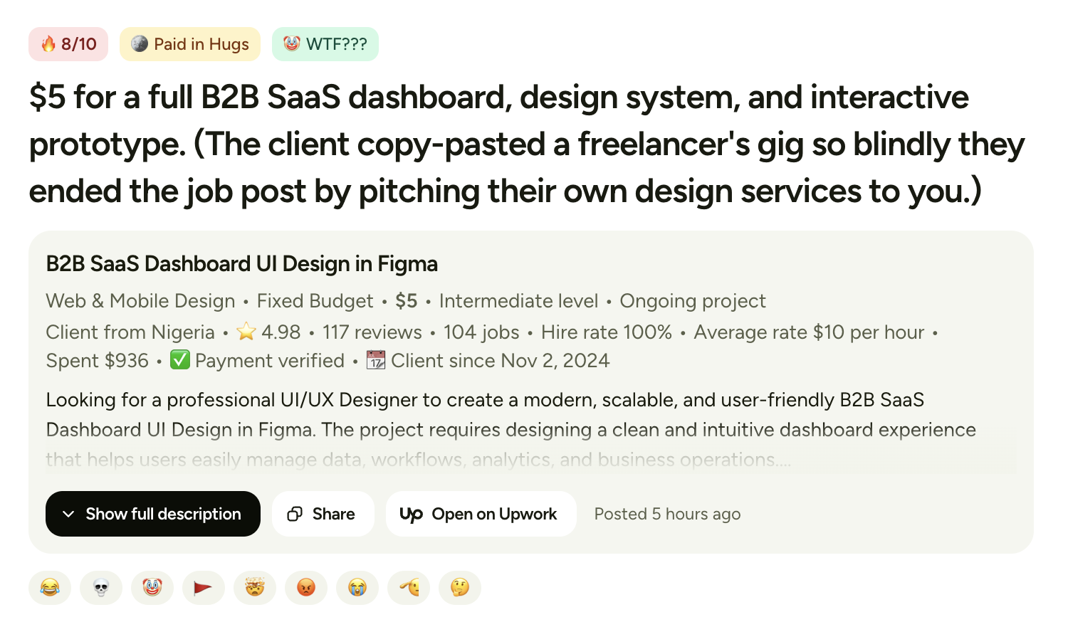 Upwork Shitshow gallery image