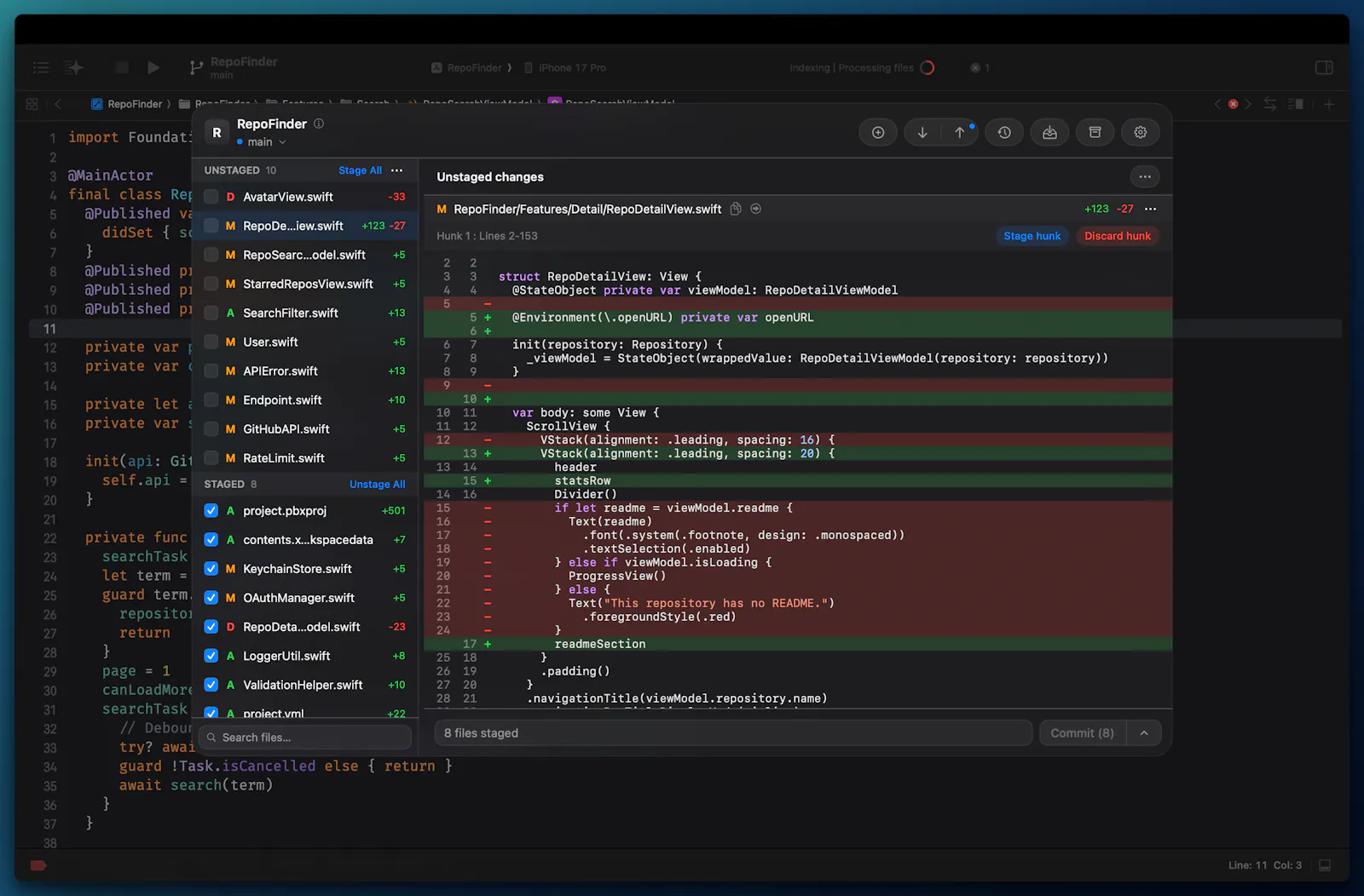 Gitwyn — Git for Xcode screenshot 1