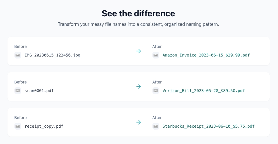 Rename My Invoice - Stop Opening Invoices – Sort and Find Instantly media 2