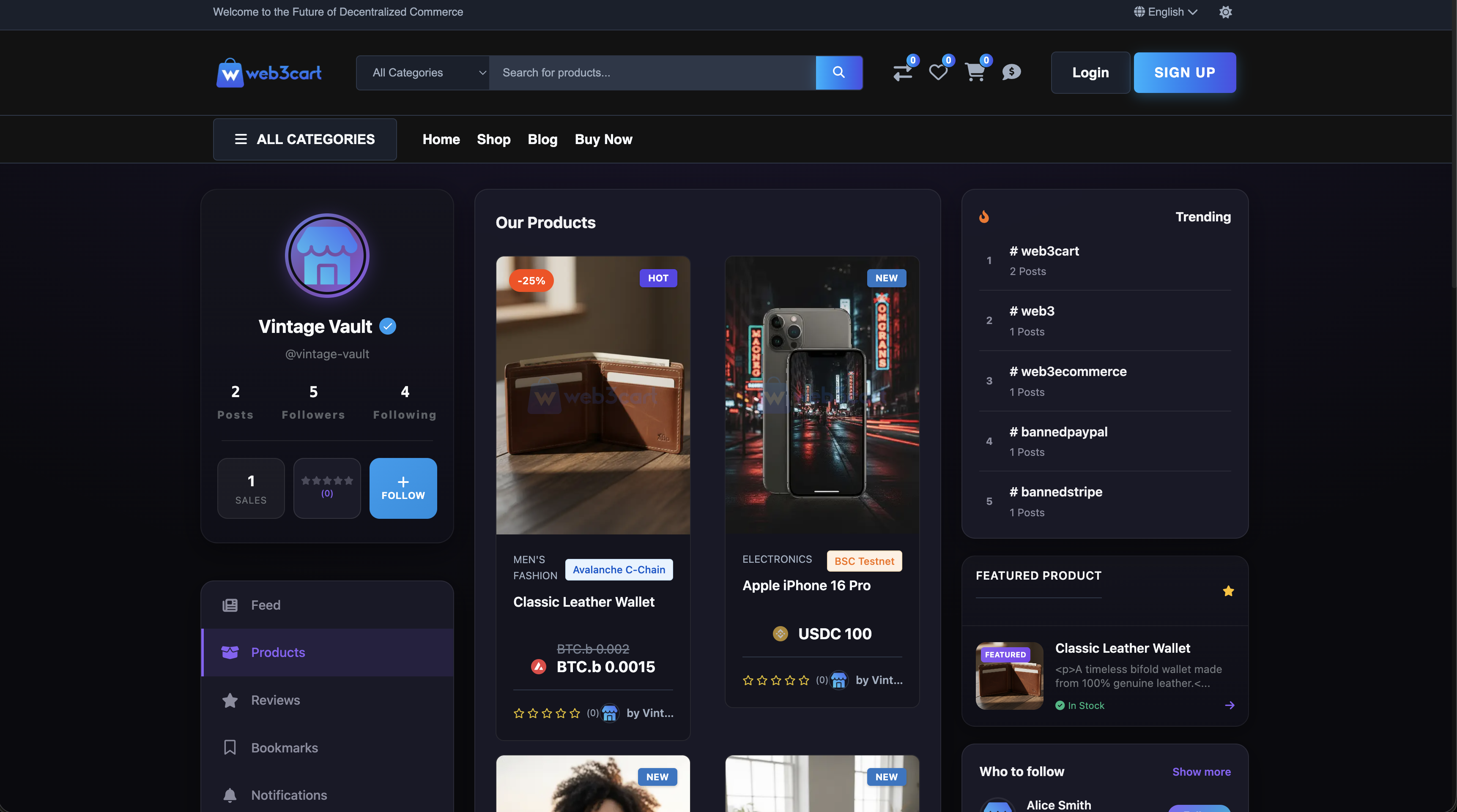 Web3Cart - Screenshot 5 showing product features and functionality