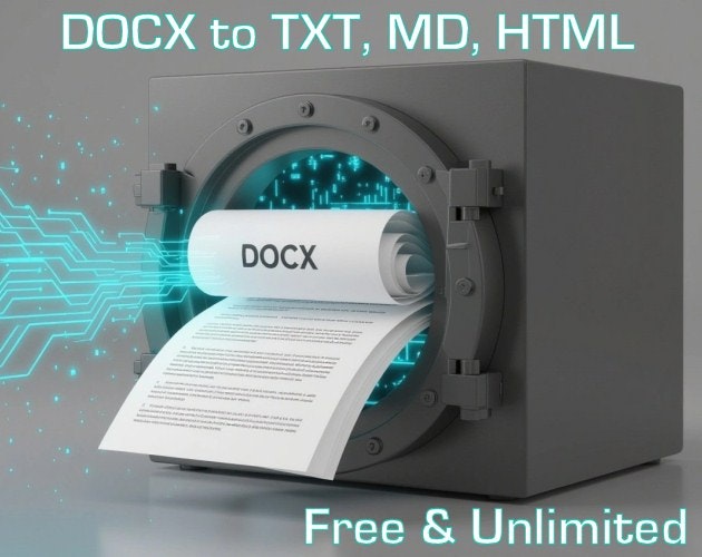 Docx Belge Dönüştürücü - .Docx'ı .md/.txt ve .html olarak dönüştürün.Ücretsiz, sınırsız, hızlı. medya 1