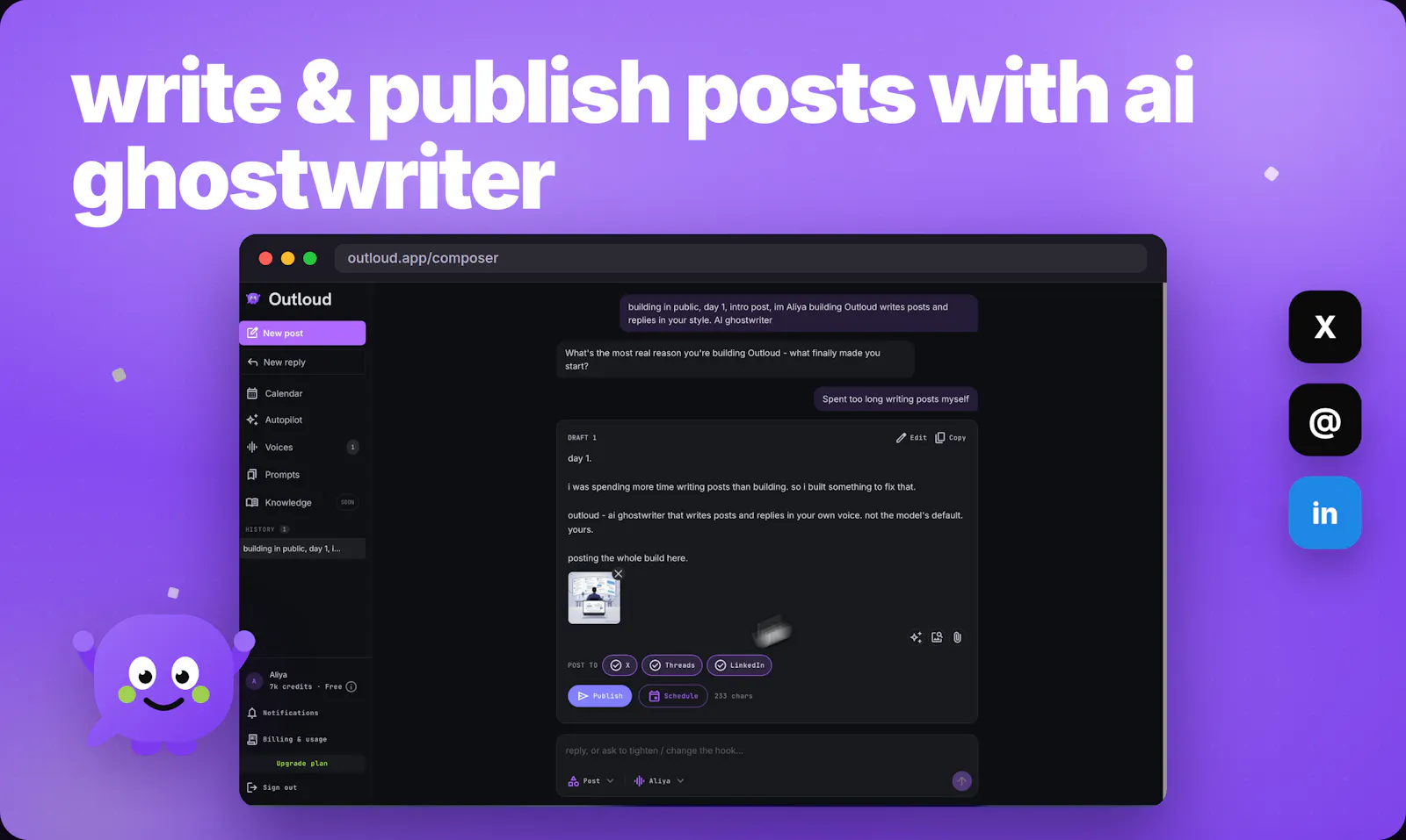 Outloud screenshot 2