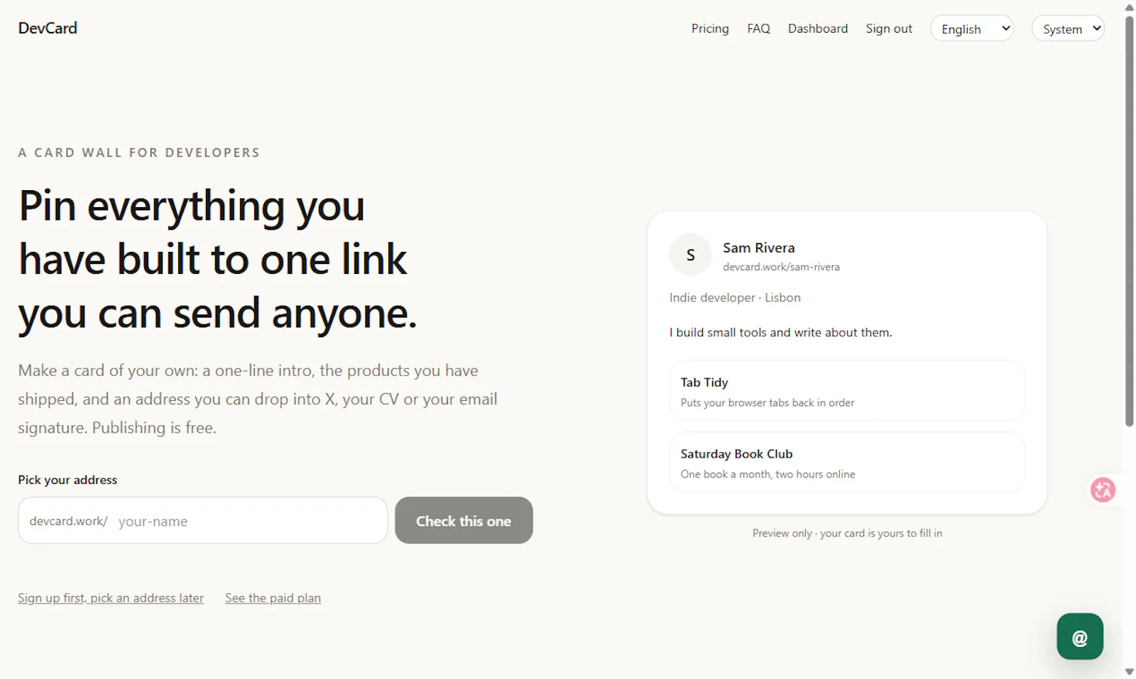 DevCard screenshot 3