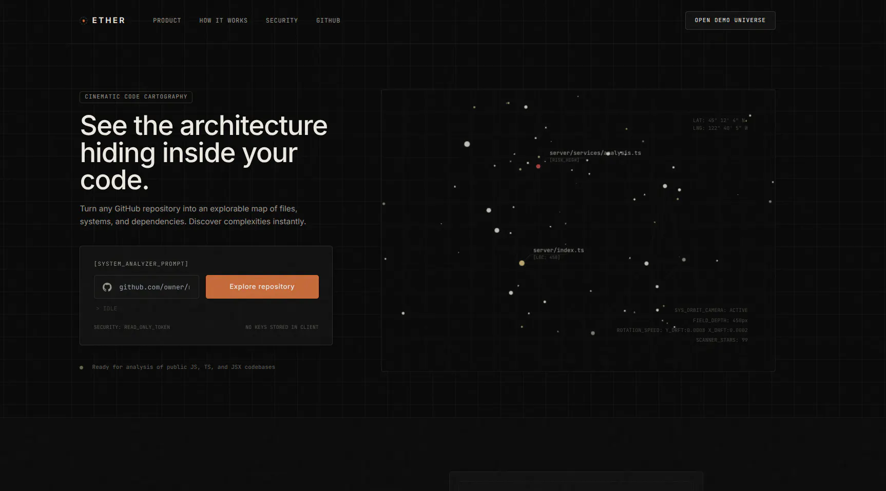 ETHER  3D Codebase Universe gallery image