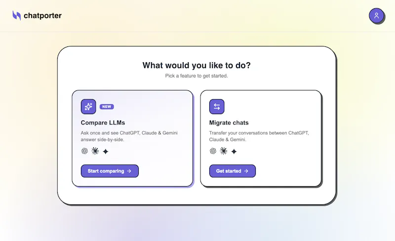 CompareLLMS screenshot 1