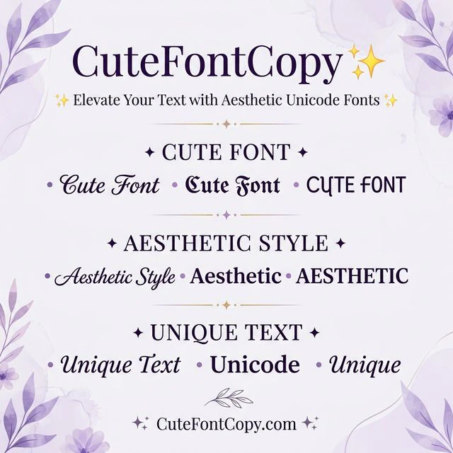 Cute Font 𝓒𝓸𝓹𝔂 𝓪𝓷𝓭 𝓟𝓪𝓼𝓽𝓮 대표 미리보기