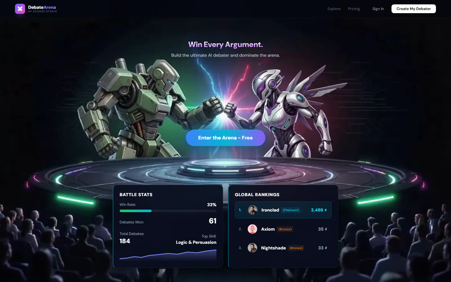 Debate Arena のプロダクトバナー