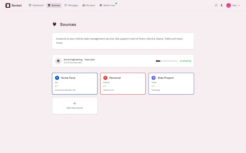 Docket screenshot 3