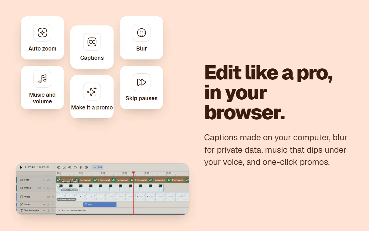 Clipsy: Screen recorder with auto zoom gallery image