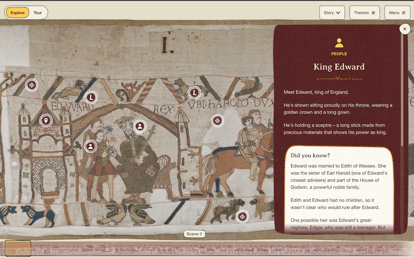 The Bayeux Tapestry online experience screenshot 2
