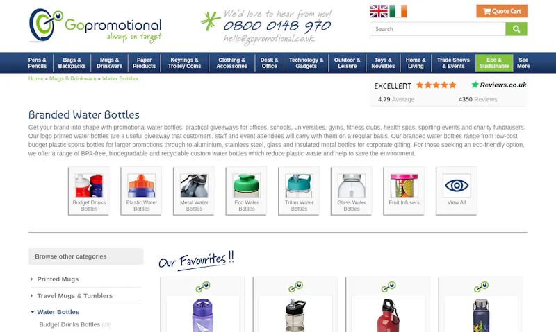 GoPromotional Water Bottles screenshot 1